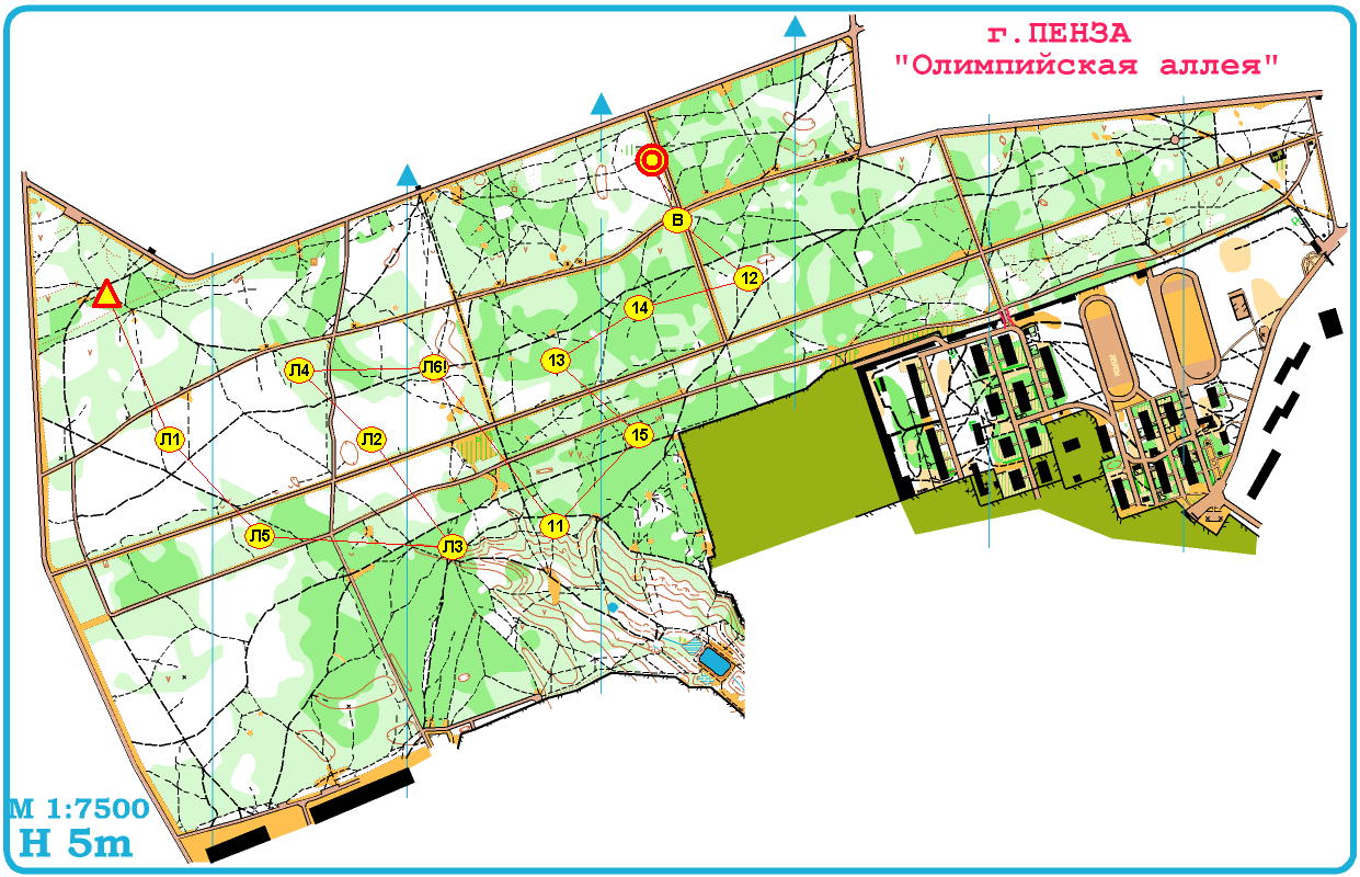 Олимпийская аллея пенза карта